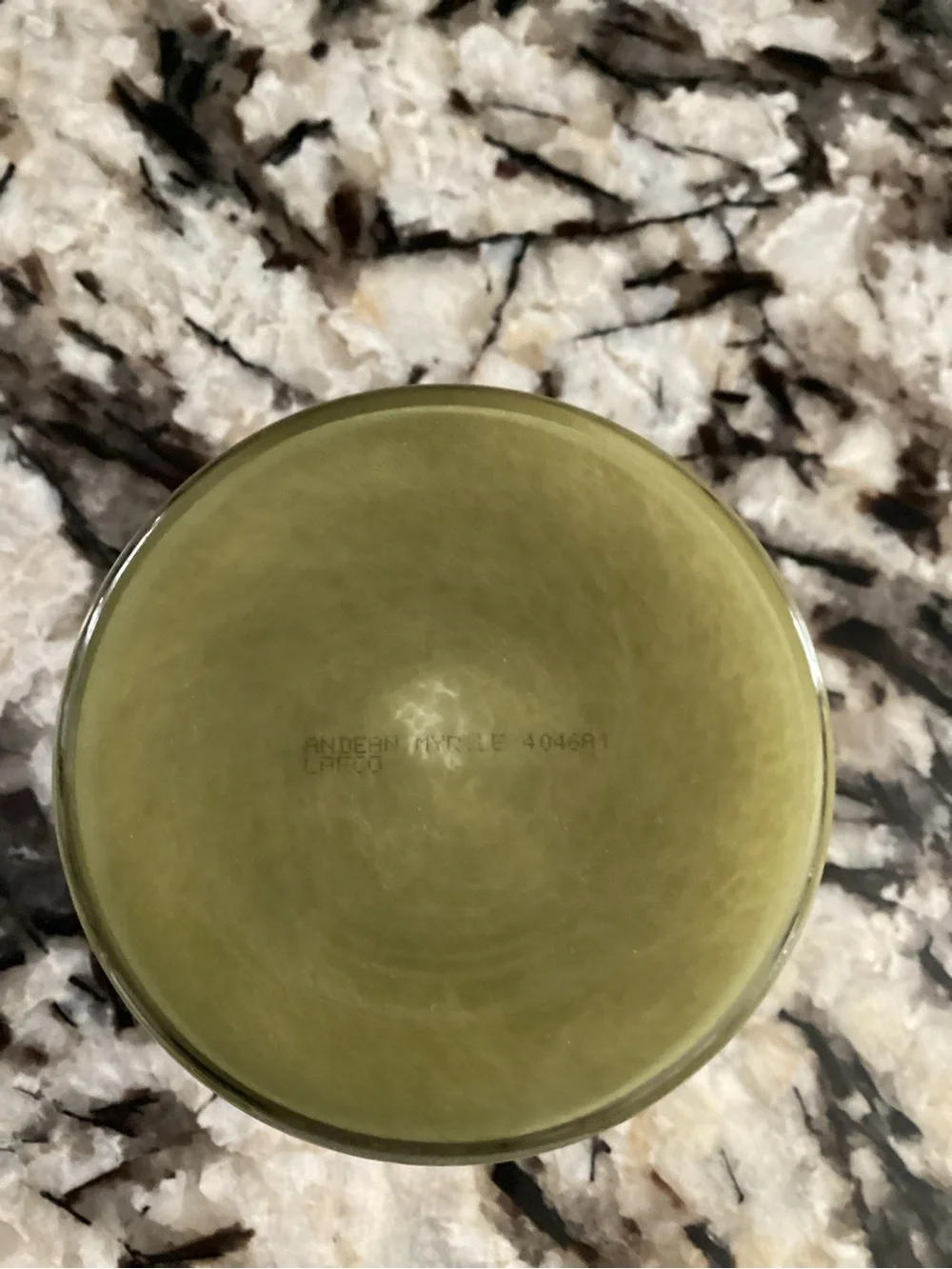 Olive Green Glass Jar Candle - Clean White Wax